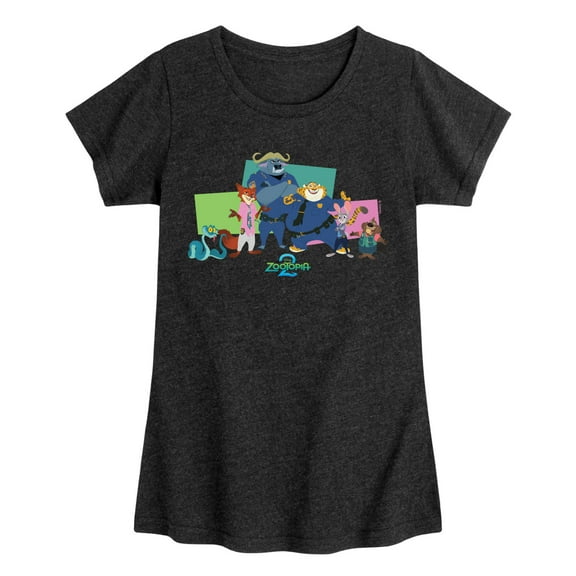 Zootopia 2 - Nick, Judy, And Friends - Youth Girls Short Sleeve T-Shirt