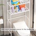 thumbnail image 4 of 3-Layer Over-Toilet Storage Rack - Rustproof Bathroom Shelving Unit for Towels, Toiletries (151x60x26cm), 4 of 5