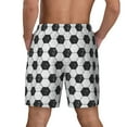 thumbnail image 3 of Kdxio Soccer Print Men'S Swim Trunks With Compression Liner 7 Inch Inseam Quick Dry Swim Shorts, 3 of 7