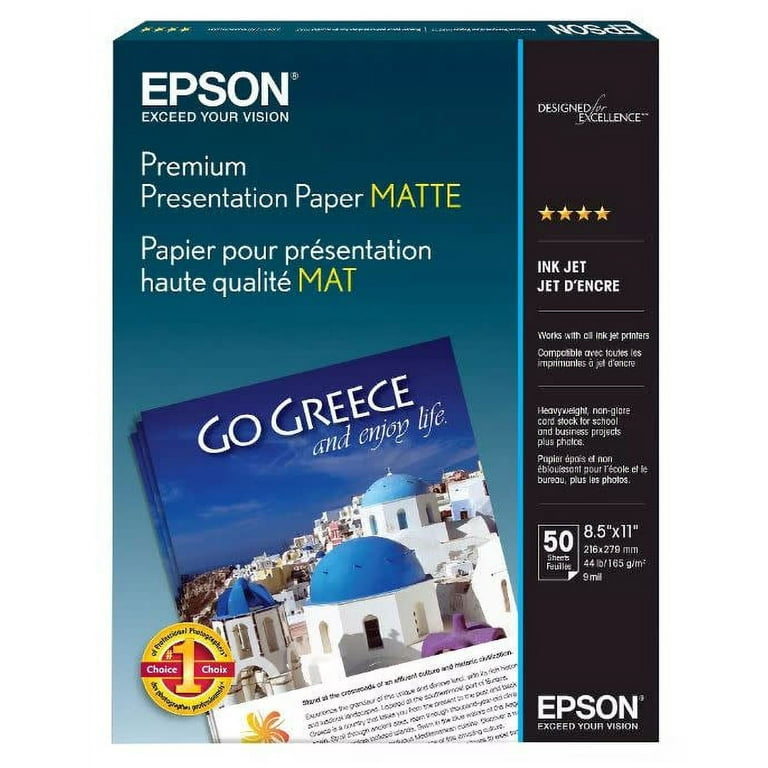 Premium Matte Presentation Paper, 9 mil, 11.75 x 16.5, Bright White, 50/Pack Premium Matte Presentation Paper, 9 mil, 11.75 x 16.5, Bright White, 50/Pack