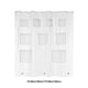 thumbnail image 3 of Cortina de ducha 180x180cm EVA | Mampara impermeable del baño | Diseño estampado en blanco, rellenos reforzados, dobladillo lastrada | Sin Drill | Incluye Hooks | Resistente al desvanecimiento, 3 of 6