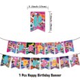 thumbnail image 2 of 100 Pcs Super Kitties Party Decorations, Cartoon Super Kitties Birthday Party Supplies Include Happy Birthday Banner, Balloons, Cupcake Cake Toppers Stickers for Kids Girls Boys Party Favors, 2 of 6