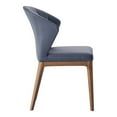 thumbnail image 3 of Pemberly Row 19" Leather/Wood Side Chair in Slate/Walnut (Set of 2), 3 of 7