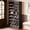Black, variant on Fnova 70.87"H Tall Storage Shelf, Modern Freestanding Wooden Bookshelf with 8 Adjustable Shelves, Large Open Bookcase Display Organizer for Living Room, Bedroom, Home Office, Black