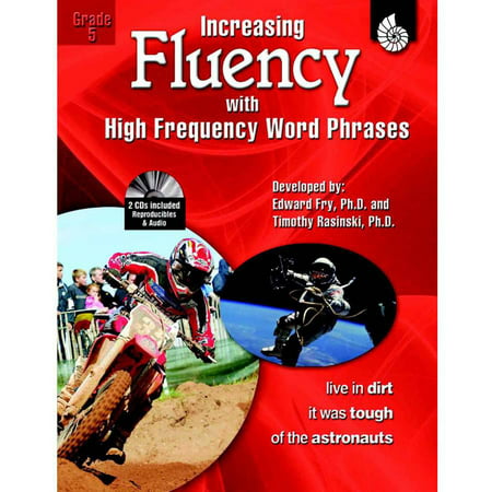 Shell Education Increasing Fluency with High Frequency Word Phrases Book and CD, Multiple Grades