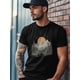 thumbnail image 4 of Men's T-Shirt Mountain Forest Sunset Graphic Tees Cotton Crew Neck Men's Short Sleeve Basic Tshirts, 4 of 7