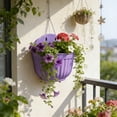 thumbnail image 5 of Indoor Outdoor Wall Mounted Plant Pot with Drainage Holes, Durable Plastic Hanging Planter for Balcony, Terrace, Cafe, and Home Decor, 5 of 5
