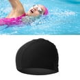 thumbnail image 4 of Gorro de natación Gorro de baño duradero y grueso de alta elasticidad Gorros de natación de poliéster para mujeres y hombres Negro, 4 of 10