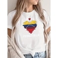 thumbnail image 1 of I LOVE VENEZUELA women's comfit t-shirt, 1 of 8