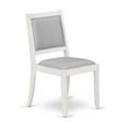 thumbnail image 4 of Luxe by East West Furniture Dining Room Chair with Light Gray Faux Leather and upholstered back, 4 of 7