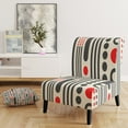 thumbnail image 5 of Designart "Retro Geometrical Abstract Minimal Pattern II" Upholstered Mid-Century Accent Chair - Arm Chair, 5 of 5
