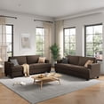 thumbnail image 5 of BLAZANT 84” Loveseat Sofa, High Resilience Loveseat Sofa, Linen Fabric 2 Seat Sofa Couch with Wooden Frame& Upholstered Cushion, Modern Deep Seat Sofa for Bedroom Office, 5 of 12