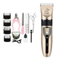 thumbnail image 1 of Professional Pet Grooming Electric Clipper Set in Gold: Includes Stainless Steel & Ceramic Blades, Adjustable Combs, Steel Straight Scissors, Nail Clippers with File, Steel Comb, Spare Blade,, 1 of 6