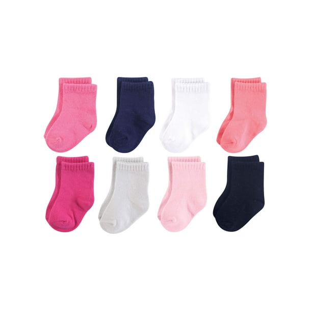 Luvable Friends - Luvable Friends Baby Girl Fun Essential Socks, Pink ...