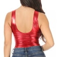 thumbnail image 2 of Sakkas Woemn's Gymnastics Dance Party Metallic Bodysuit Leotard Top Made in USA - Red - Large, 2 of 5