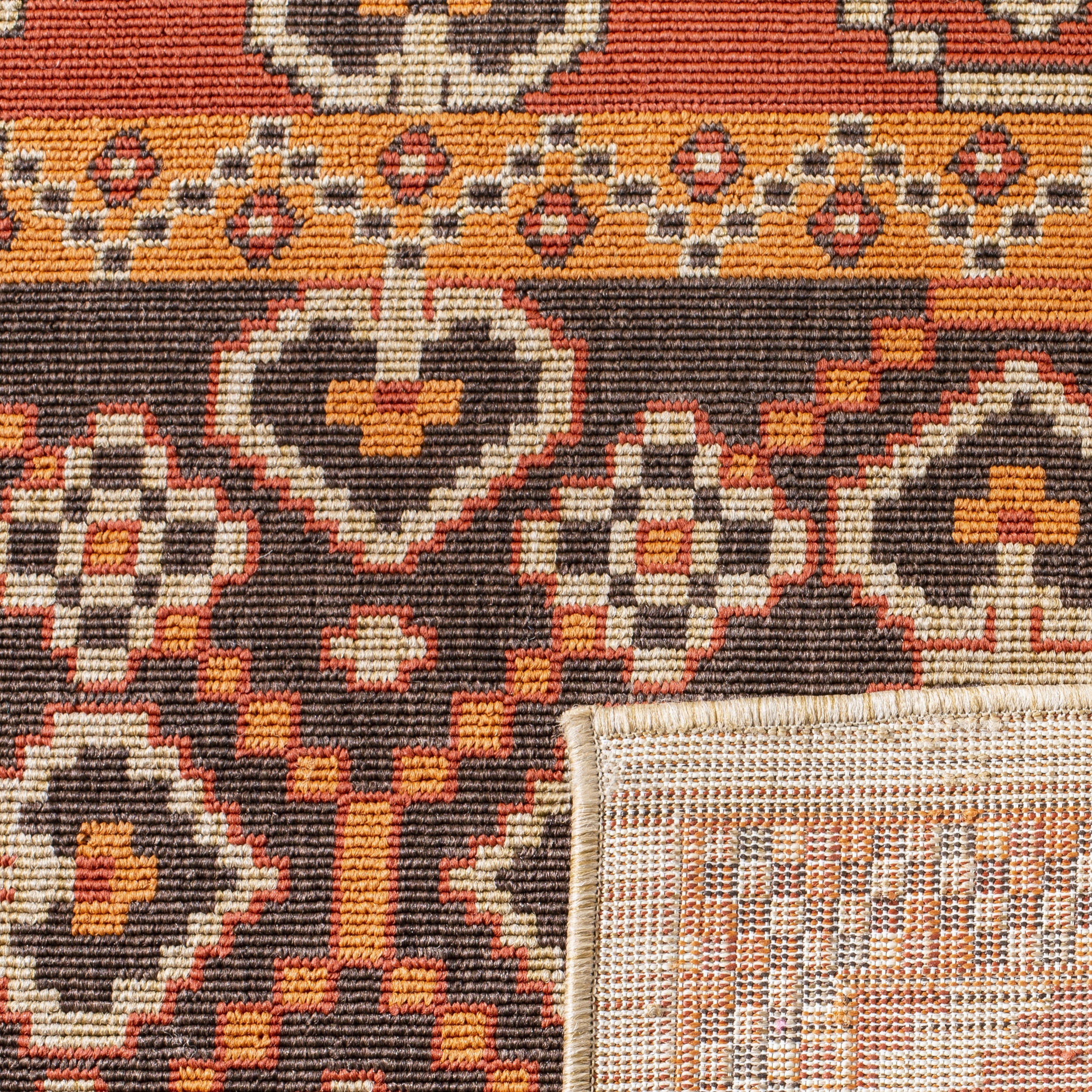 SAFAVIEH Veranda Moriah Southwestern Indoor/Outdoor Area Rug, 2' x 3'7", Red/Chocolate