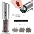 thumbnail image 3 of Moulin à Poivre Électrique Rechargeable, Moulin à Poivre Électrique, Moulin à Sel et à Poivre Automatique à Gravité, Usb Rechargeable, Haute Capacité Réglable, 3 of 4