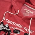 thumbnail image 2 of A Christmas Story Movie Icons Collage Unisex Adult Slim Fit Pull-Over Heather Hoodie, Red, Small, 2 of 5