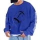 thumbnail image 1 of Sudadera sin capucha para hombre, cuello redondo, sudadera deportiva con estampado de fútbol, jersey de manga larga, blusa de poliéster para hombre, 1 of 4