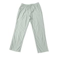 thumbnail image 5 of Yaoyar Men's Summer Faux Linen Drawstring Elastic Waist Straight Leg Pockets Breathable Lightweight Casual Trousers, 5 of 5