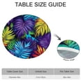 thumbnail image 6 of Colorful Leaf Pattern Round Fitted Tablecloth with Elastic Edge,Dining Table Cover Waterproof,Outdoor Round Tablecloth for Camping,Dining,Indoor and Outdoor, 6 of 7