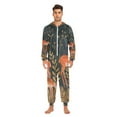 thumbnail image 2 of Deers Adult Onesie Pajamas Slim Fit Christmas One Piece Suit Pjs for Women and Men Hooded Zipper, 2 of 7