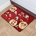 thumbnail image 4 of Festive Horse Welcome Mat, Non-Slip Doormat for Front Door, Holiday Decoration, Washable Entrance Rug for Home, Porch, Patio, and Garage, Year of the Horse Themed Floor Mat with Red Design, 4 of 7