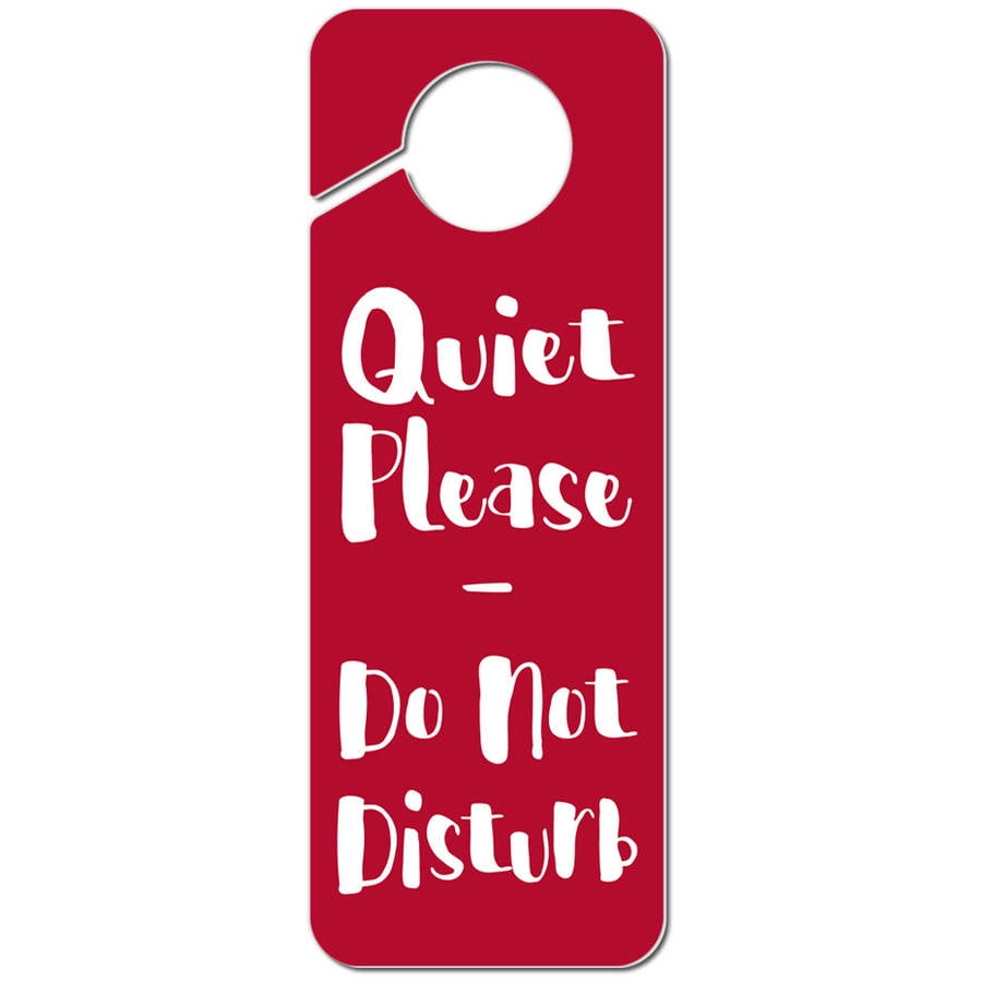 Do Not Disturb Mom Sleeping Plastic Door Knob Hanger Sign 
