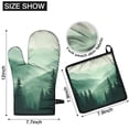 thumbnail image 6 of Misty Forest Landscape Kitchen Oven Mitt and Pot Holder Sets 4 Pcs for Baking, Cooking and Grilling, Heat Resistant Up To 392 °F, 6 of 7