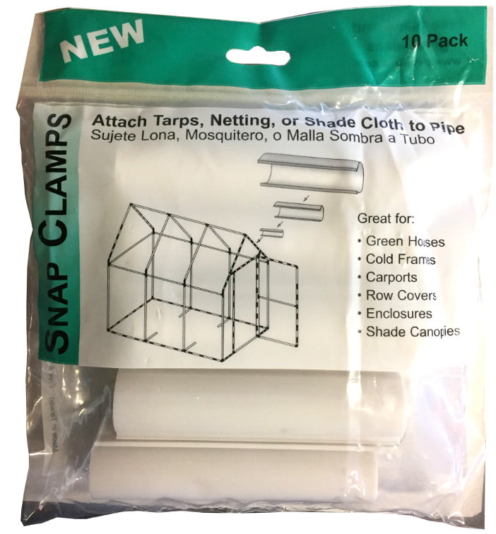 plastic to PVC HD Grip fabric SNAP CLAMPS fits 1" PVC Pipe clamp tarps 