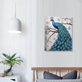 thumbnail image 3 of COMIO  Peacock Canvas Wall Art Abstract Animal Peacock Art Works Bedroom, Kitchen, Home Decoration Stretching and Framing, 3 of 4
