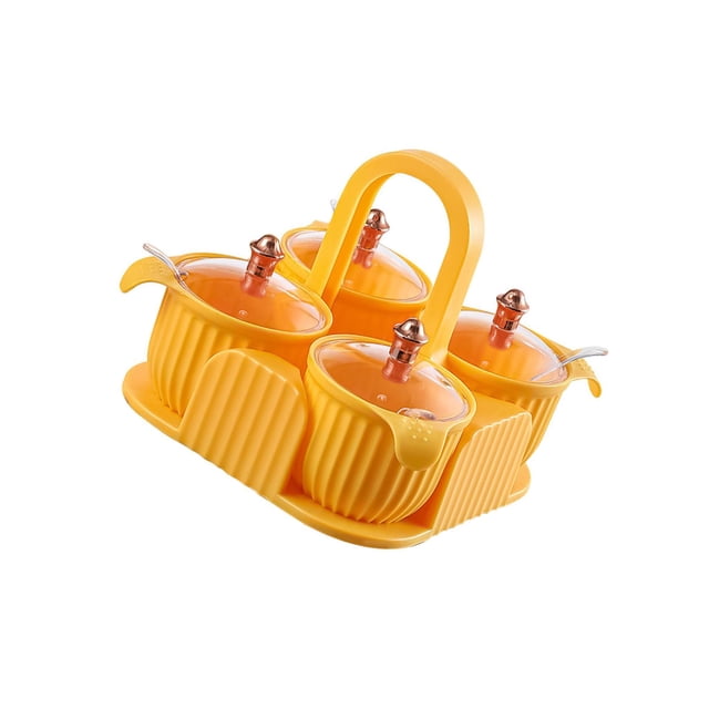 Xingzhi Handy and Seasoning Box for Rrestaurant Sugar and Spice Yellow 18x16.5x15cm 1Set