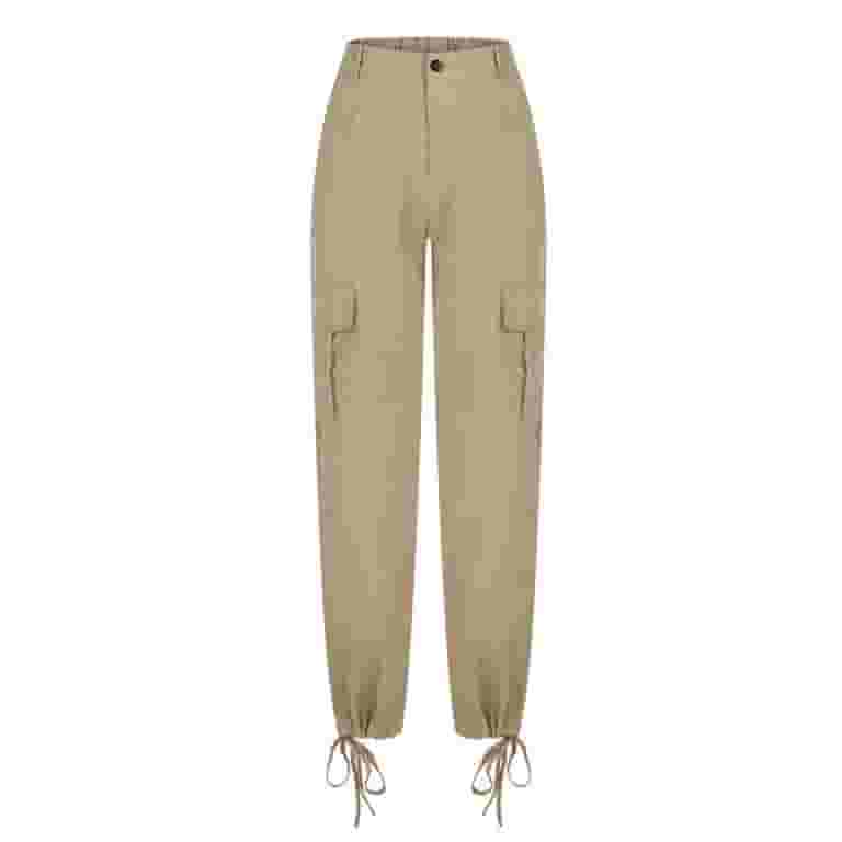 【直営・関税送料込】Straight pants Sinpiling 50% Clearance Off Cargo Pants for Women Elastic