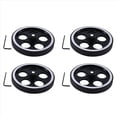 thumbnail image 1 of 4pcs 300Mmx6Mm Industrial Aluminum Rubber Measuring Encoder Meter Wheel for Industrial Encoder,4 x Encoder Wheel 4 x Wrench,Black, 1 of 8