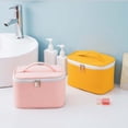 thumbnail image 3 of Portable Female Macaron Color Makeup Cases Large Capacity Travel Makeup Bag Toiletry Bag Cosmetic Organizer Storage Pouch RED, 3 of 8