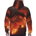 thumbnail image 7 of Naloa Fiery Dragons Castle Attack Men's Casual Hooded Collar Drawstring Hoodies Pullover Sweatshirts Casual Long Sleeve Shirts-XX-Large, 7 of 7