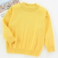 thumbnail image 6 of GYRATEDREAM Kids Boys Girls Cable Knit Slim Fit Sweaters Long Sleeve Crewneck Chunky Pullover Cute Knitwear Fall Jumper Tops for 9-10Y Yellow, 6 of 9