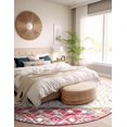 thumbnail image 3 of Unique Loom Tribal Trellis Collection Area Rug - Alami (7' 10" Round Ivory Multi/Ivory), 3 of 11