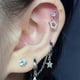 thumbnail image 2 of Woman Earrings Star Shape Ear Buckles Pendant Earrings Fashion Ear Jewelry Alloy Texture for Matching Fashion Outfits, 2 of 4