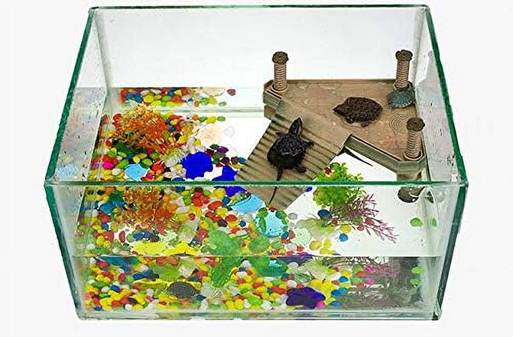 VNEKVA Aquarium Floating Turtle Basking Dock, Resting Platform for Turtles, Frogs & Aquatic Crabs