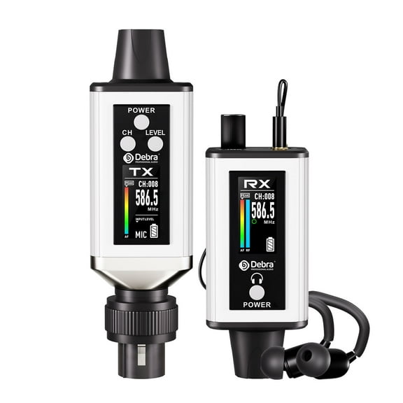 D Debra Audio PRO EMX-1 UHF Mini Wireless In-Ear Monitor System, Rechargeable with Monitor Type for Stage, Band, Studio, Musician, Monitor (1 Transmitter & 1 Receiver)