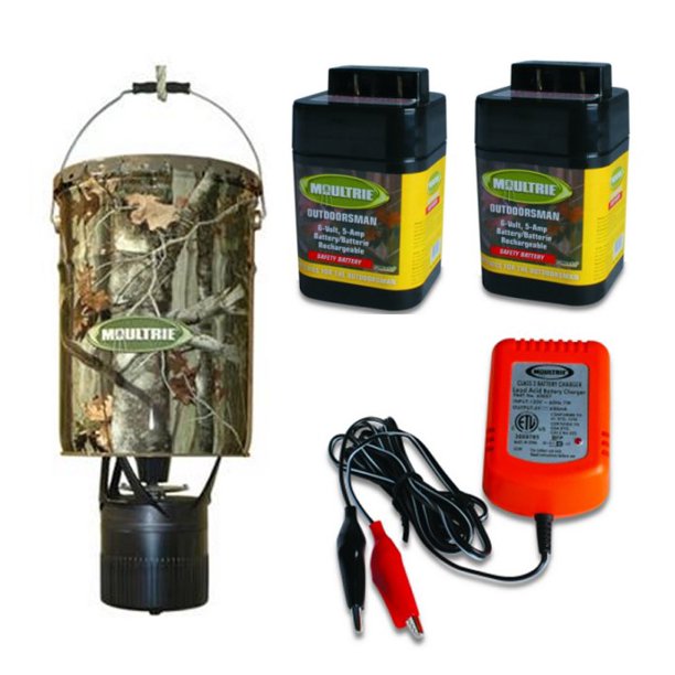 MOULTRIE MFHEP 6.5 Gallon Econo Plus Hanging Deer Feeder + 6V
