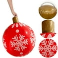 thumbnail image 3 of Yuhsdv 24 Inch Giant PVC Inflatable Christmas Ball Ornaments Large Xmas Blow Ball Decorations Inflatables  Holiday Decorations Christmas Decor for Home Outdoor, 3 of 9