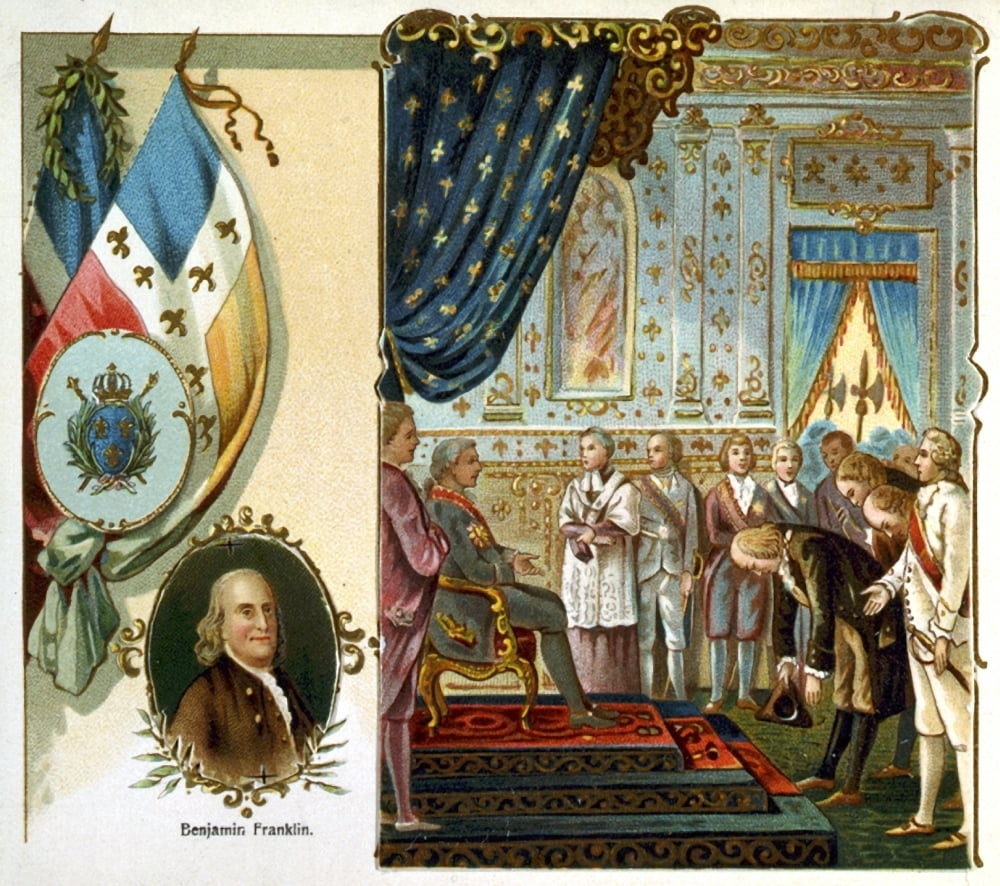 Franklin At Versailles. Nbenjamin Franklin&#39;S First Audience Before King Louis Xvi Of France At ...