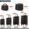 thumbnail image 2 of Set de equipaje ABS Hardshell de 6 piezas - Maletas ligeras y duraderas con ruedas de doble giro, tamaño de carga y registro para viajes y negocios, 2 of 5