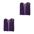 thumbnail image 4 of Yuarrent Spandex Guante Mujer Mano Lleva Manos Accesorios Multicolor Multifuncional Cosplay Ropa para Fiesta Nocturna Rojo Púrpura de uva 2piezas Yuarrent CBP362391, 4 of 6