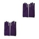 thumbnail image 4 of Moyic Guantes de licra para mujer, ropa de mano multicolor, adornos de conducción multifuncionales, protector solar ajustado, fino para Púrpura de uva 2piezas, 4 of 6