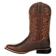 thumbnail image 2 of Quealent Boots for Women Men Wide Width Cowboy Cowgirl Boots Vintage Casual Heel Work Wide-Calf Mid Calf Shoes (Brown,8), 2 of 7