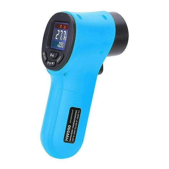 Portable Non-contact Digital Infrared Thermometer Pyrometer Aquarium Lcd Laser Outdoor Thermometer Industrial Thermometer -50~550 C,blue