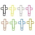 thumbnail image 4 of KCAHPAN 50 Pcs Crosses Shaped Paper Clips Small Bookmarks Office Clips Planner Clips, 4 of 15